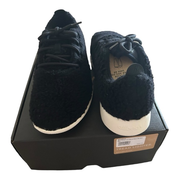 Allbirds Wool Runner Fluff Natural - Black Men’s size 10 - Picture 4 of 8
